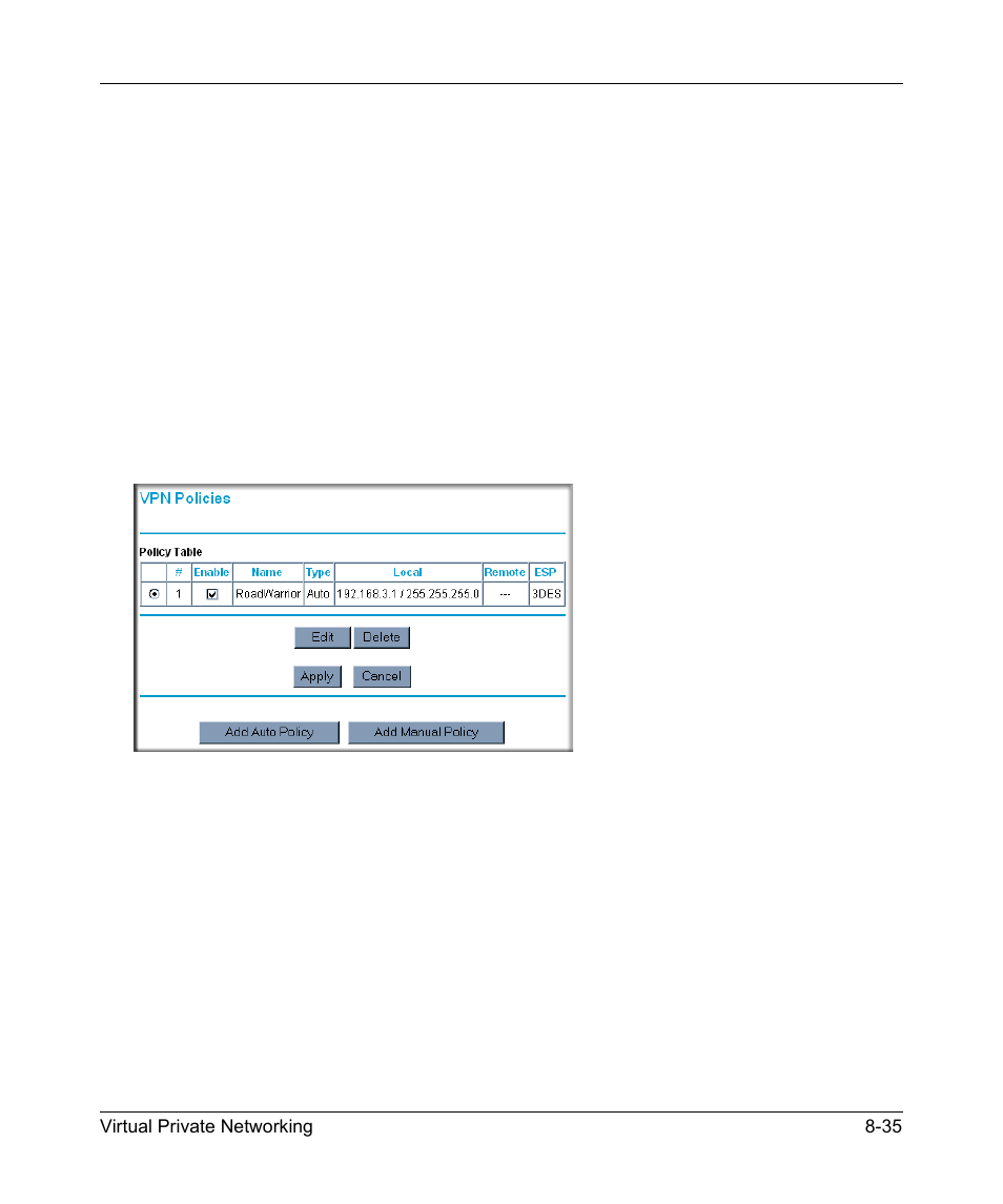 Deactivating a vpn tunnel, Deactivating a vpn tunnel -35 | NETGEAR ADSL MODEM WIRELESS DG834G User Manual | Page 143 / 204