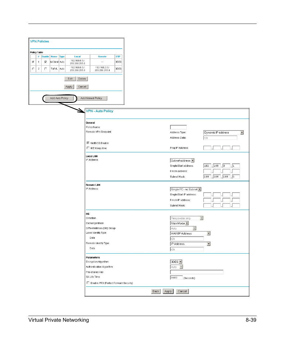 Figure 8-40 | NETGEAR ADSL MODEM WIRELESS DG834G User Manual | Page 147 / 204