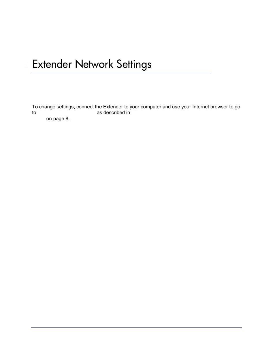 Extender network settings, Chapter 2, Chapter 2, extender network settings | NETGEAR Universal WiFi Range Extender WN3000RP User Manual | Page 13 / 32