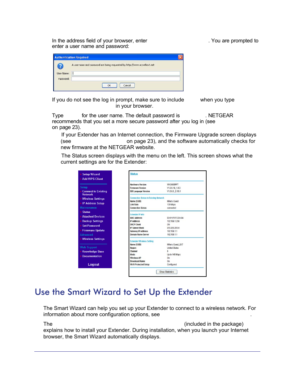 Use the smart wizard to set up the extender | NETGEAR Universal WiFi Range Extender WN3000RP User Manual | Page 9 / 32