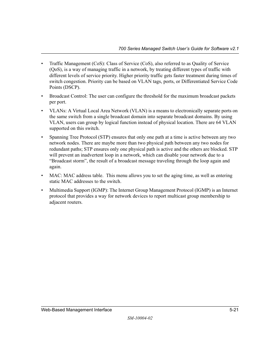 NETGEAR 700 Series Managed Switch for Software v2.1 User Manual | Page 71 / 152