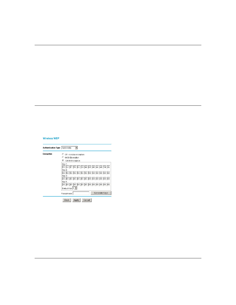 Configuring wep (wired equivalent privacy), Configuring wep (wired equivalent privacy) -7 | NETGEAR DG824M User Manual | Page 49 / 154