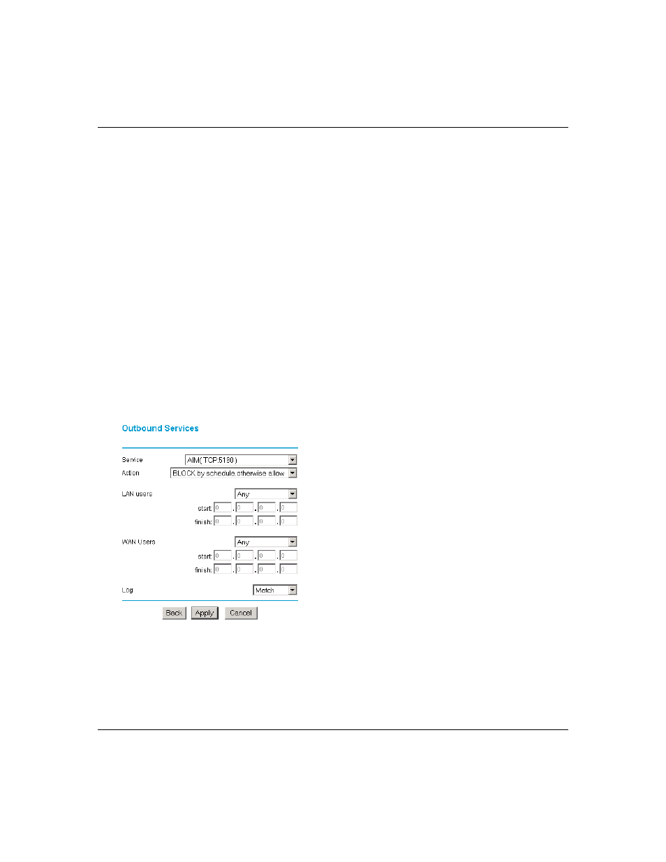 Outbound rules (service blocking), Outbound rules (service blocking) -10 | NETGEAR DG824M User Manual | Page 60 / 154