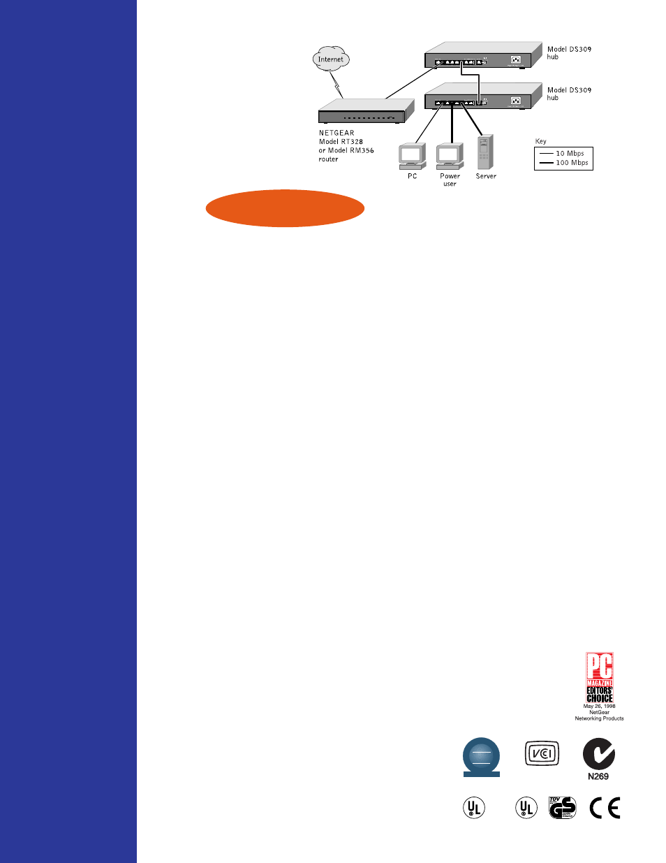 Hub • power cord • user guide • warranty card | NETGEAR DS309 User Manual | Page 2 / 2