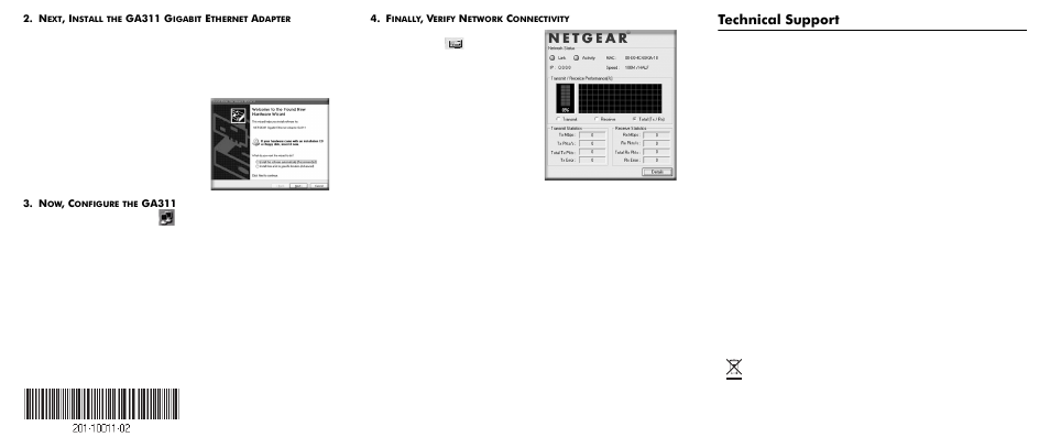 Technical support | NETGEAR GA311 User Manual | Page 2 / 2