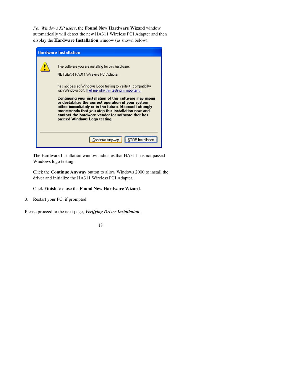 NETGEAR HA311 User Manual | Page 18 / 45