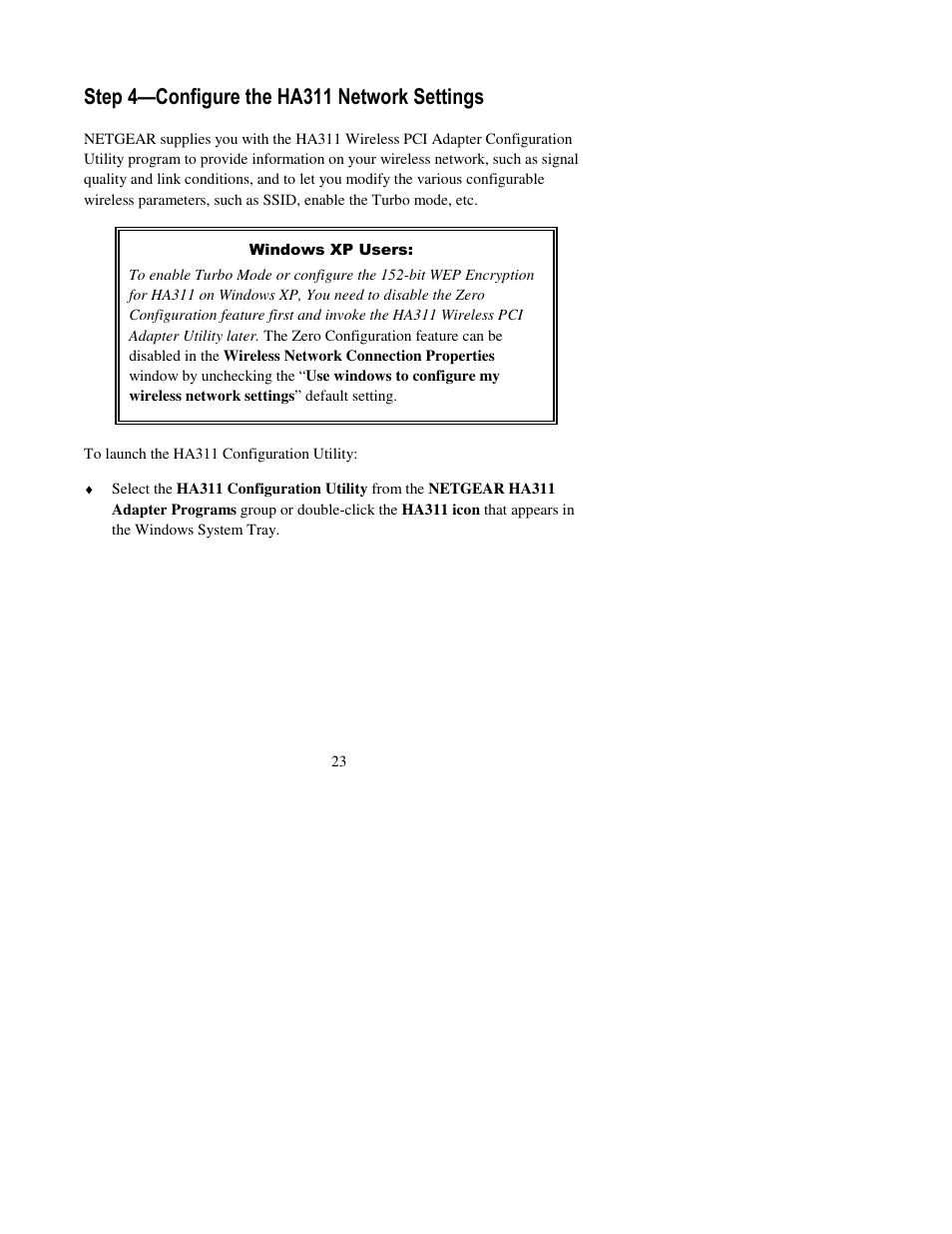 Step 4—configure the ha311 network settings | NETGEAR HA311 User Manual | Page 23 / 45