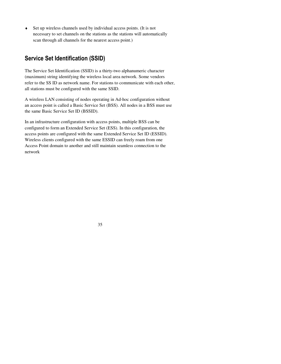 Service set identification (ssid) | NETGEAR HA311 User Manual | Page 35 / 45