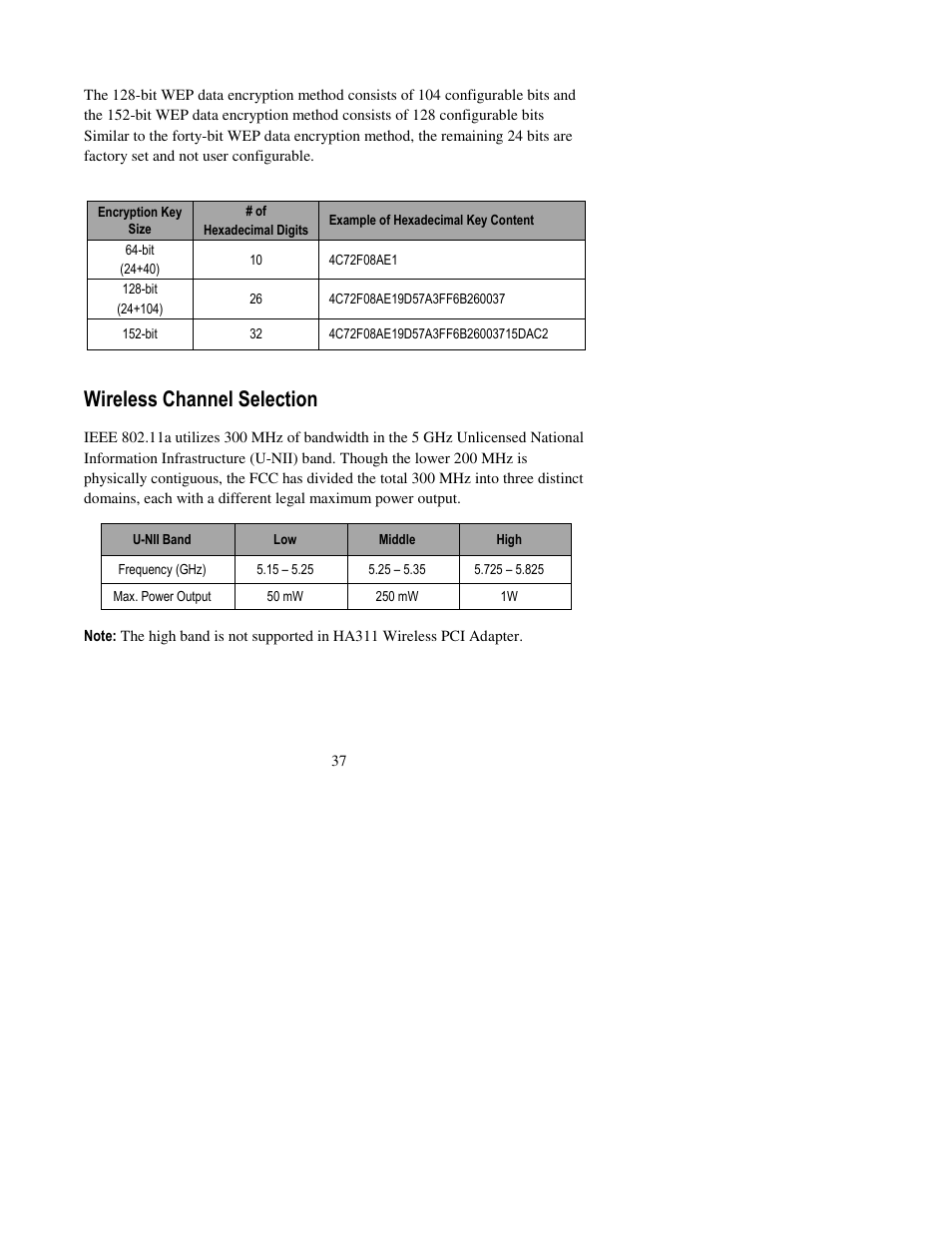 Wireless channel selection | NETGEAR HA311 User Manual | Page 37 / 45