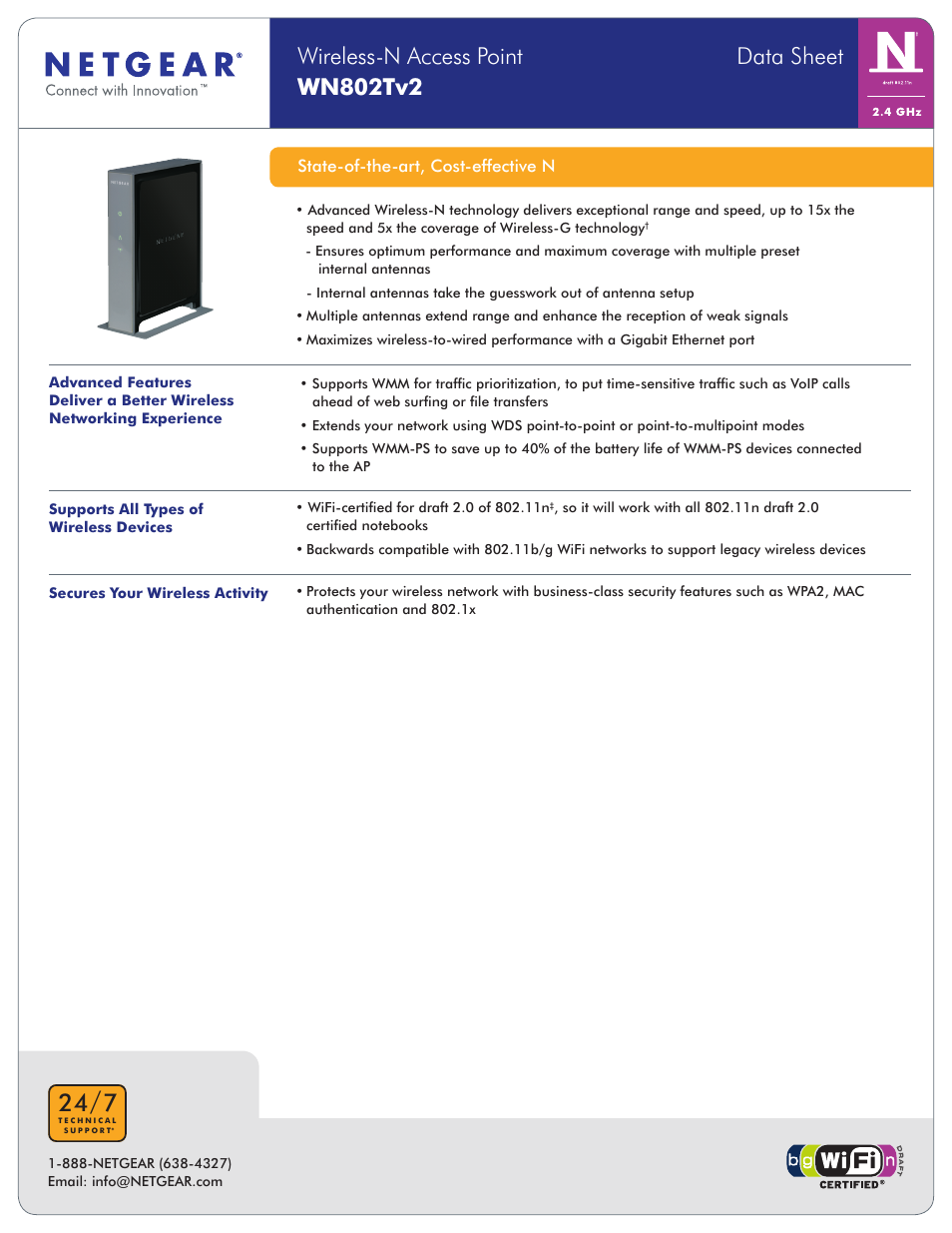 NETGEAR WN802Tv2 User Manual | 2 pages