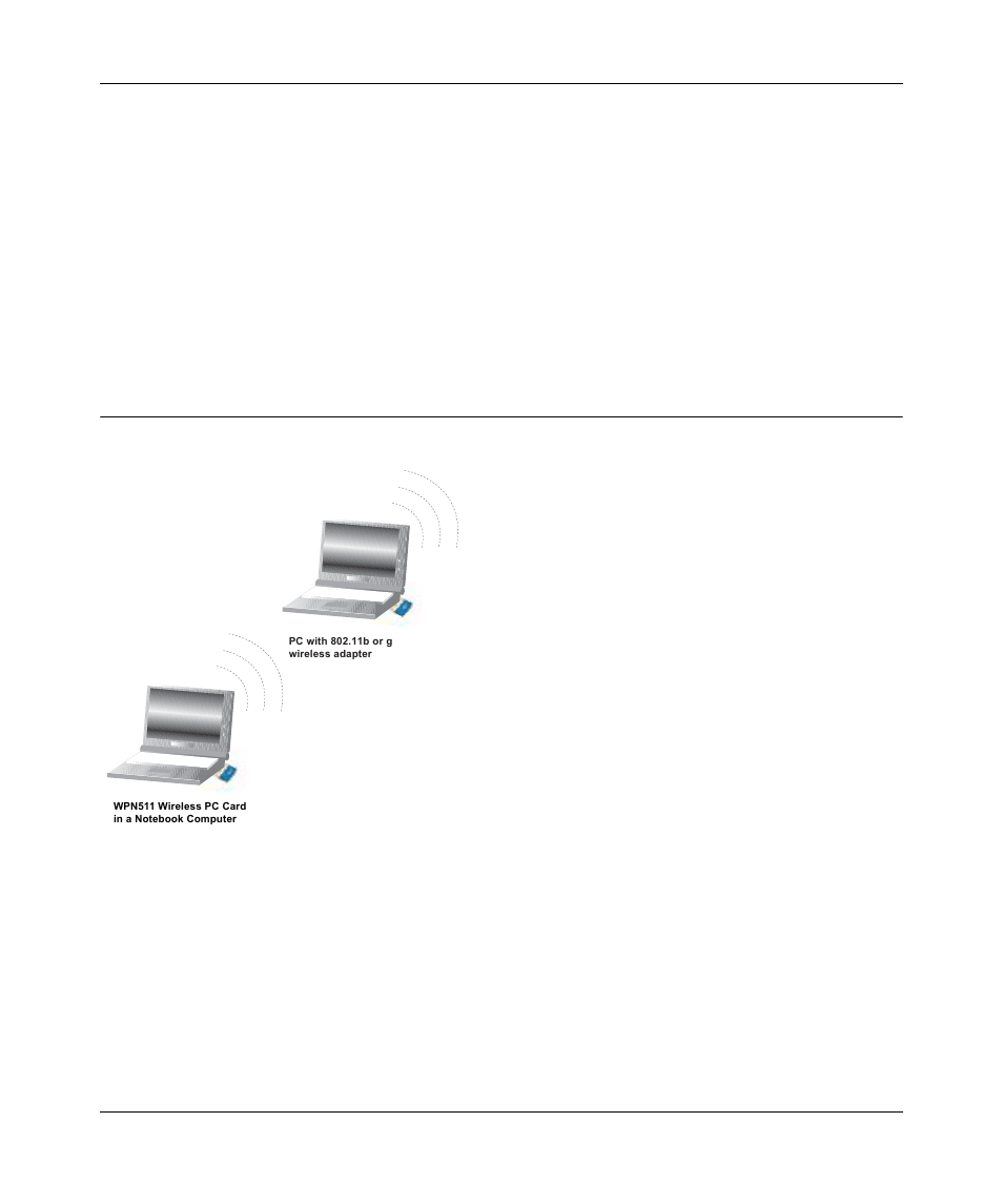 Connecting to another pc in ad-hoc mode | NETGEAR RANGEMAX WPN511 User Manual | Page 36 / 75