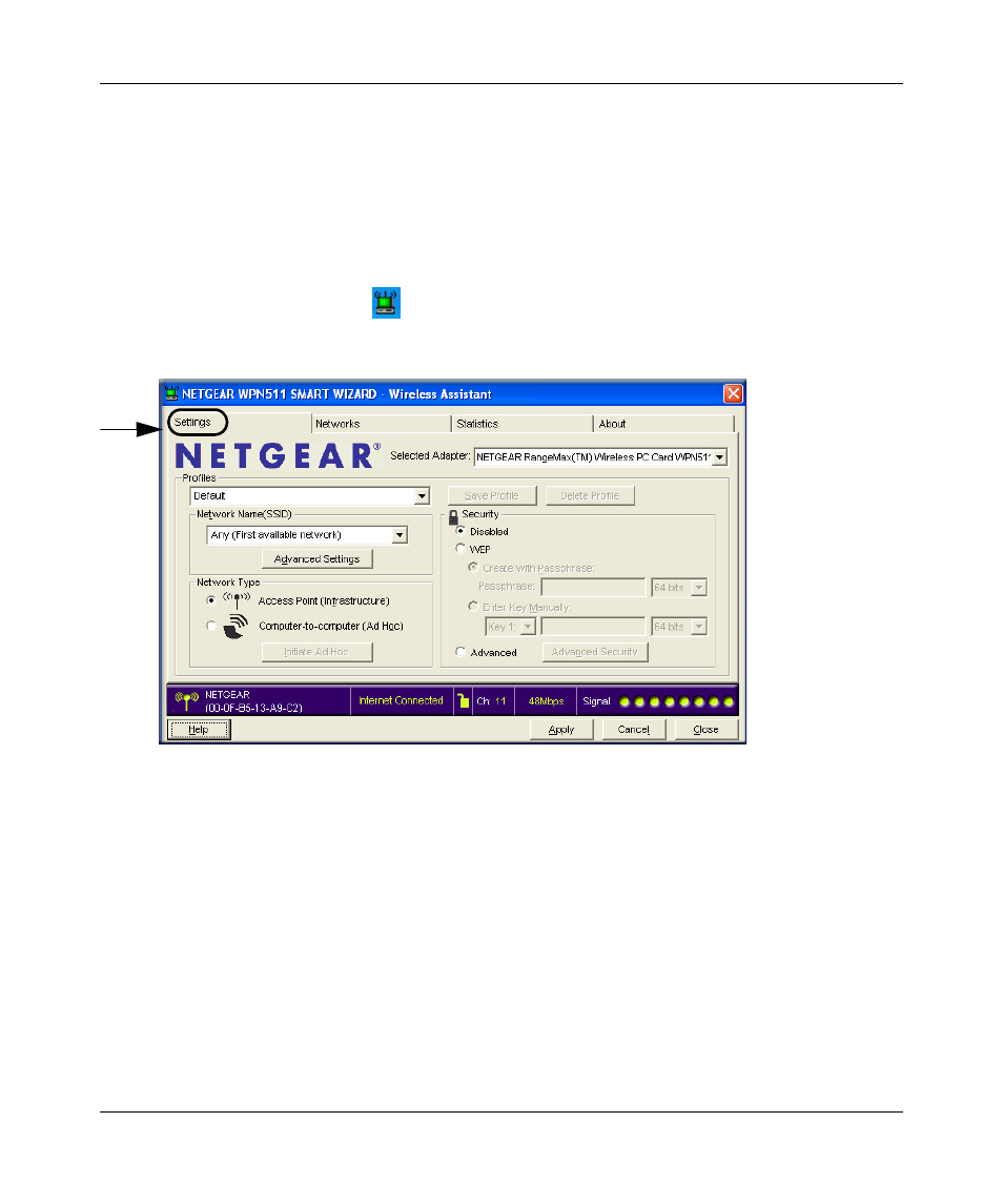 How to configure wep encryption security | NETGEAR RANGEMAX WPN511 User Manual | Page 41 / 75
