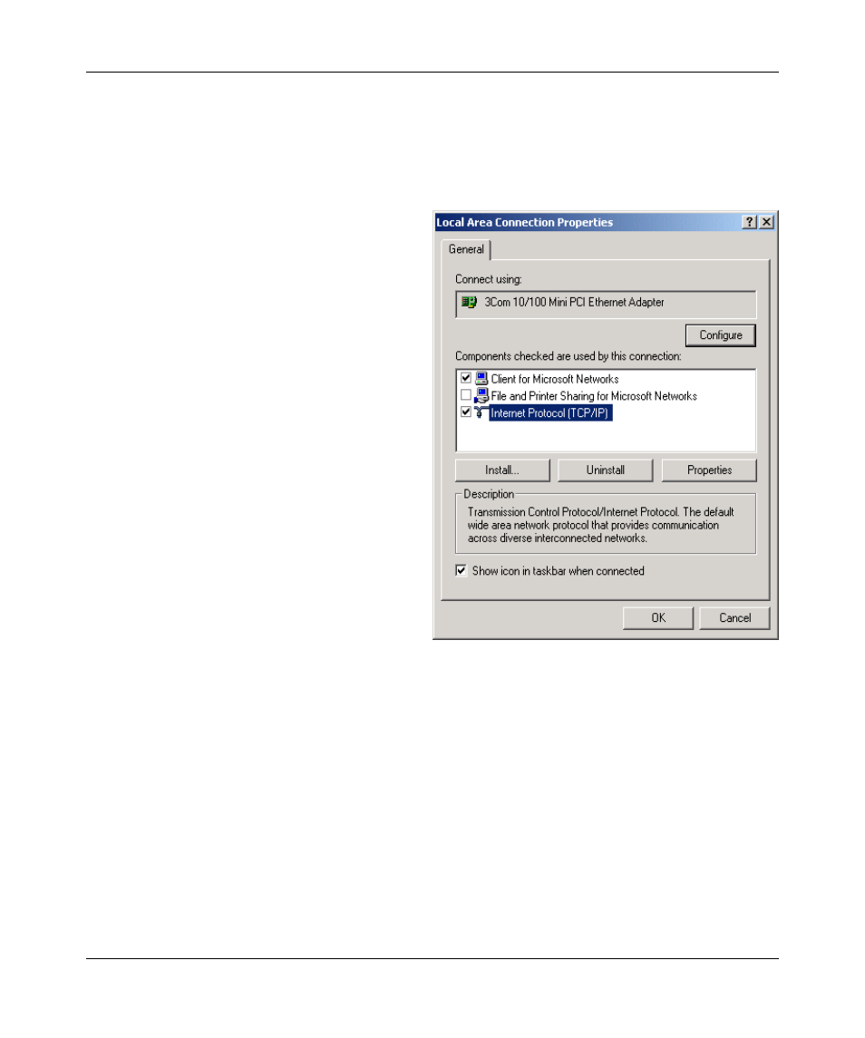 Dhcp configuration of tcp/ip in windows 2000 | NETGEAR RANGEMAX WPN511 User Manual | Page 63 / 75