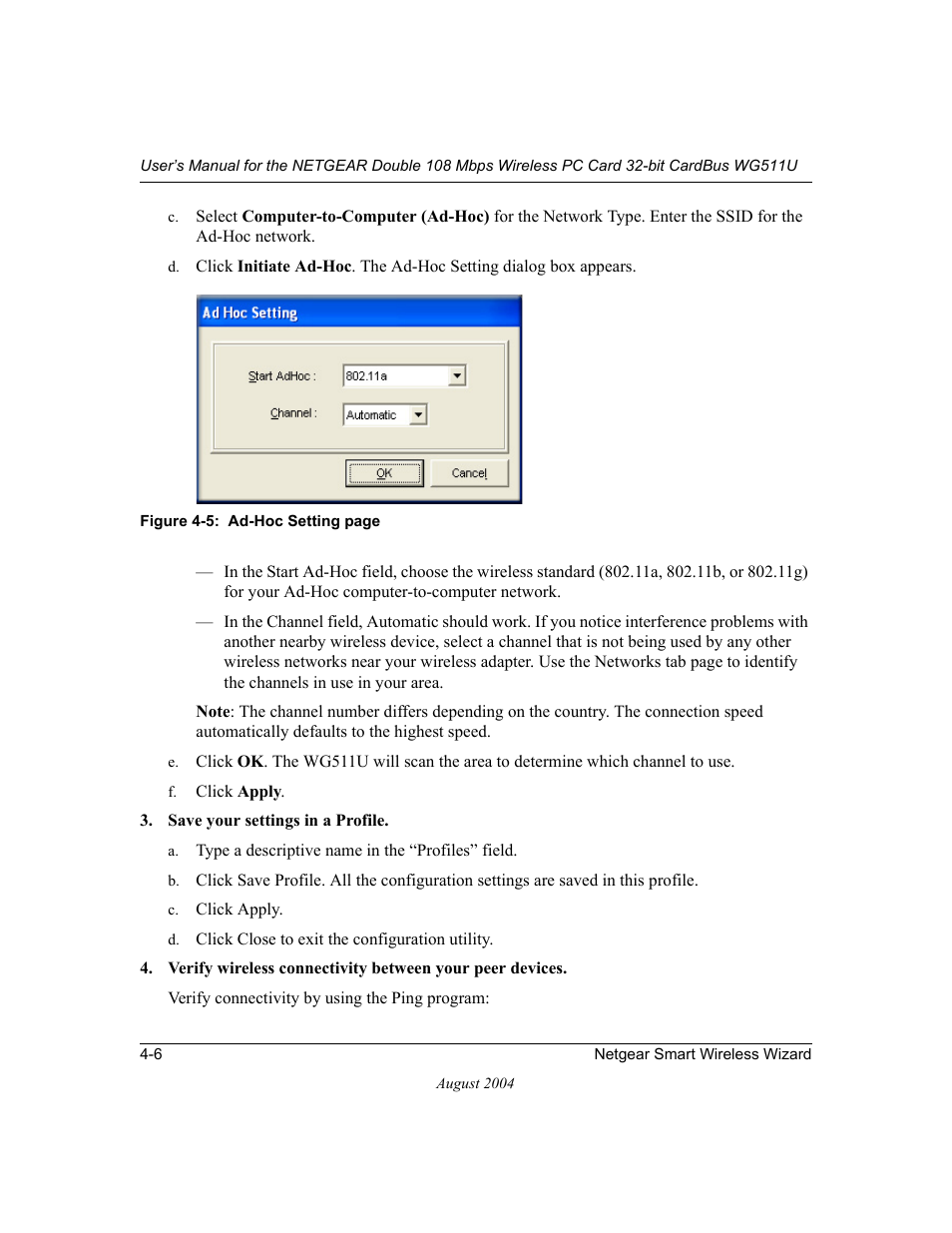 NETGEAR Double 108 Mbps Wireless PC Card WG511U User Manual | Page 40 / 95