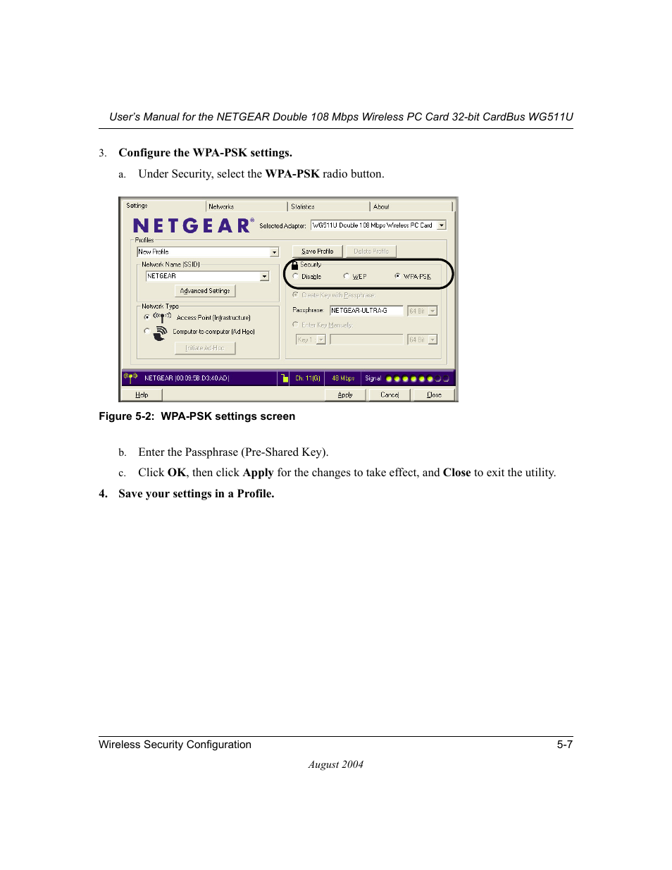 NETGEAR Double 108 Mbps Wireless PC Card WG511U User Manual | Page 49 / 95