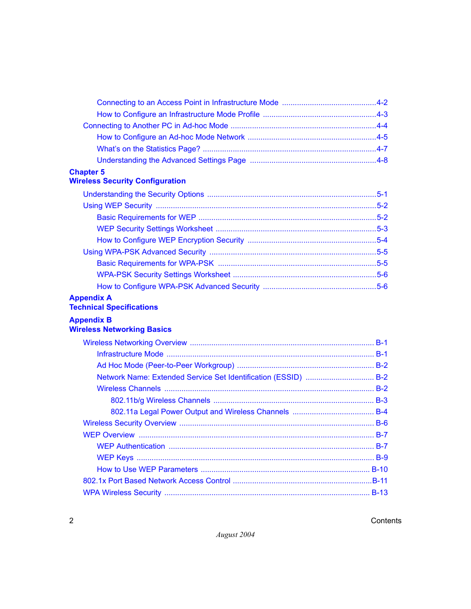 NETGEAR Double 108 Mbps Wireless PC Card WG511U User Manual | Page 6 / 95