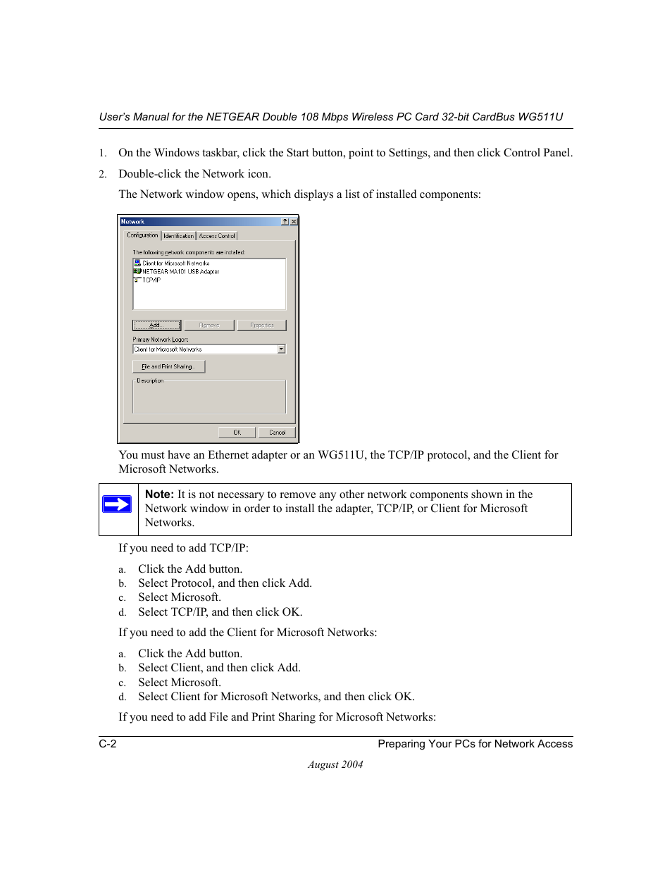 NETGEAR Double 108 Mbps Wireless PC Card WG511U User Manual | Page 76 / 95