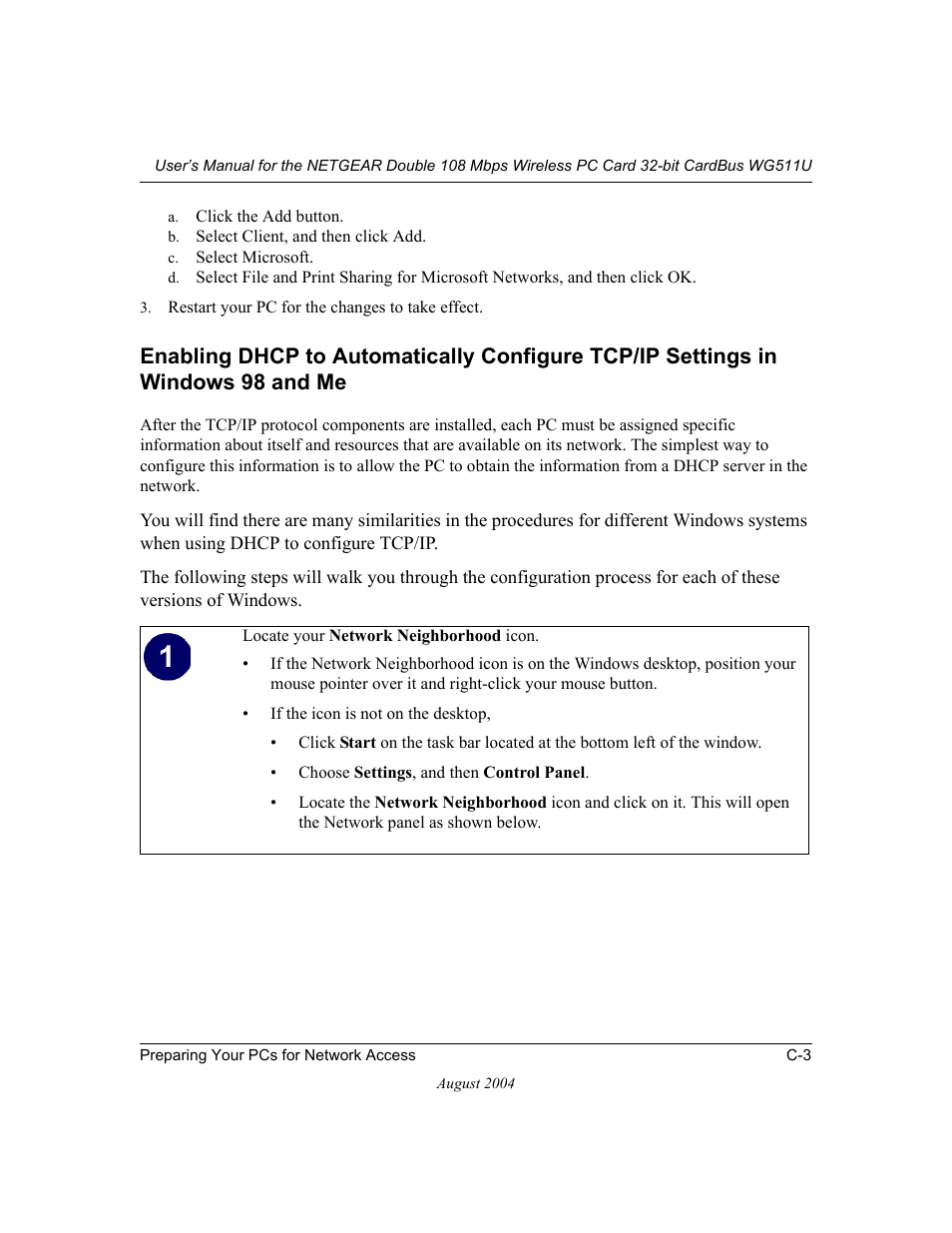 NETGEAR Double 108 Mbps Wireless PC Card WG511U User Manual | Page 77 / 95