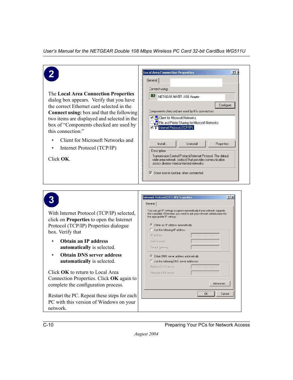 NETGEAR Double 108 Mbps Wireless PC Card WG511U User Manual | Page 84 / 95