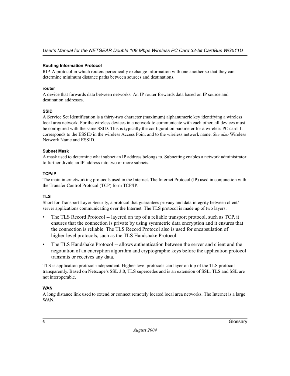 NETGEAR Double 108 Mbps Wireless PC Card WG511U User Manual | Page 92 / 95