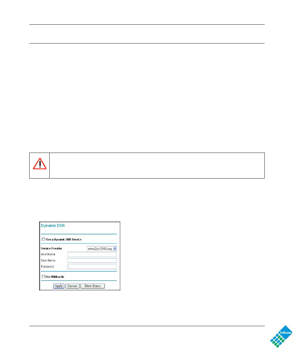 Configuring dynamic dns | NETGEAR DG834GUV5 User Manual | Page 78 / 120