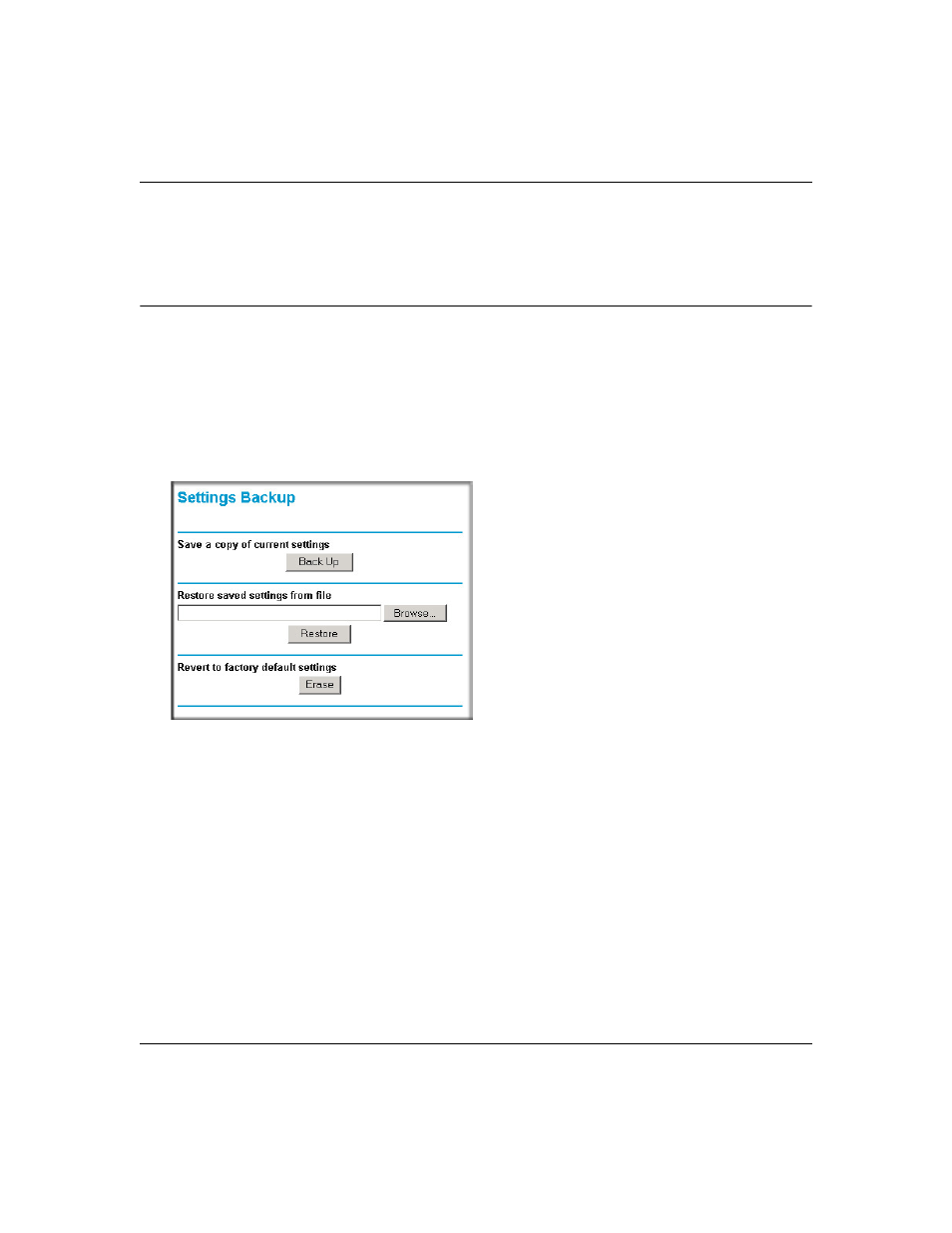 Configuration file management, Restoring and backing up the configuration, Configuration file management -2 | Restoring and backing up the configuration -2 | NETGEAR CA 95054 User Manual | Page 30 / 46