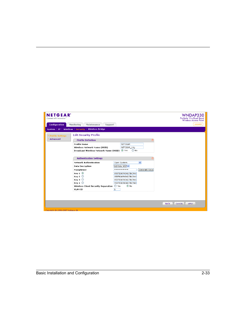 NETGEAR ProSafe WNDAP330 User Manual | Page 59 / 142