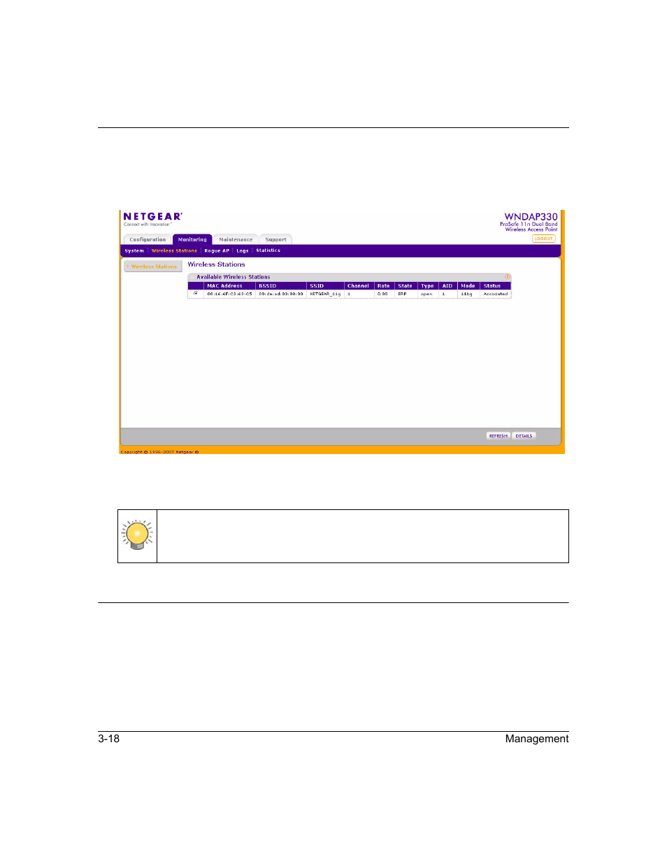 Enabling rogue ap detection, Enabling rogue ap detection -18 | NETGEAR ProSafe WNDAP330 User Manual | Page 88 / 142