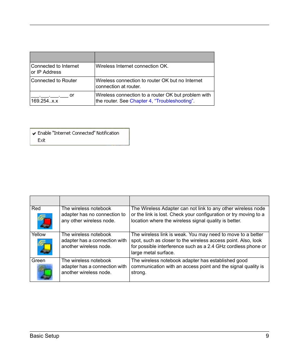 Icon colors | NETGEAR WN511T User Manual | Page 17 / 42