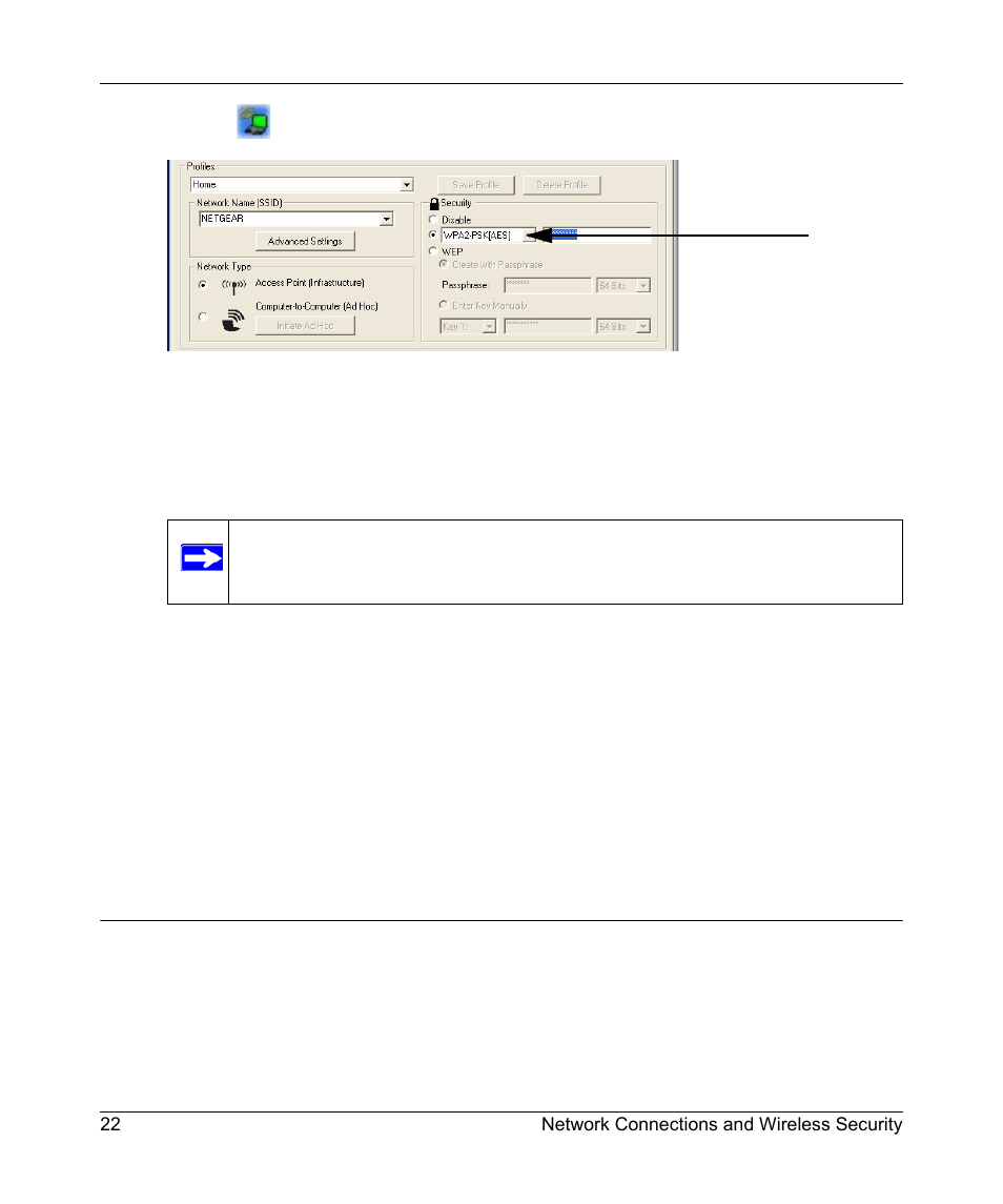 Setting up wpa-psk security | NETGEAR WN511T User Manual | Page 30 / 42