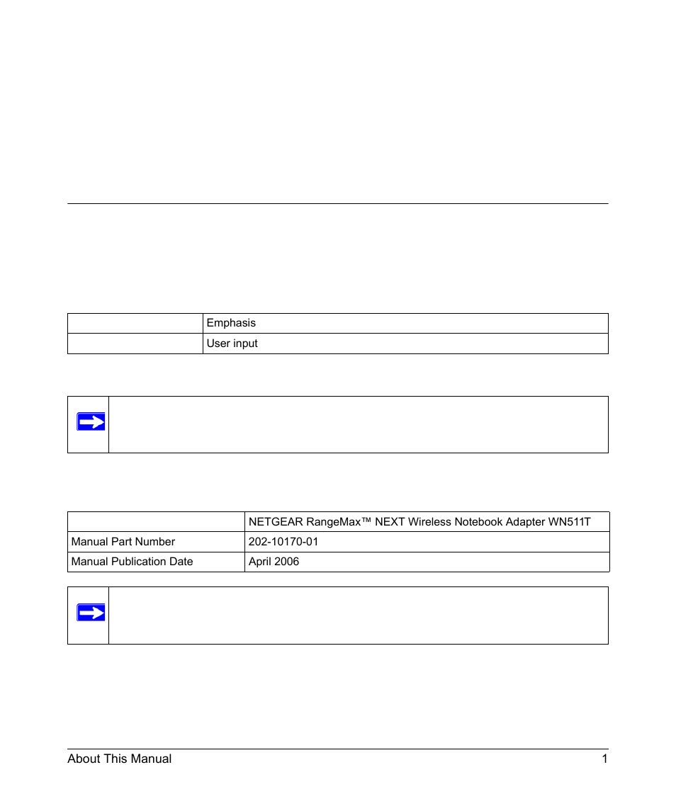 Chapter 1 about this manual, Audience, scope, and conventions, Chapter 1 | About this manual | NETGEAR WN511T User Manual | Page 9 / 42