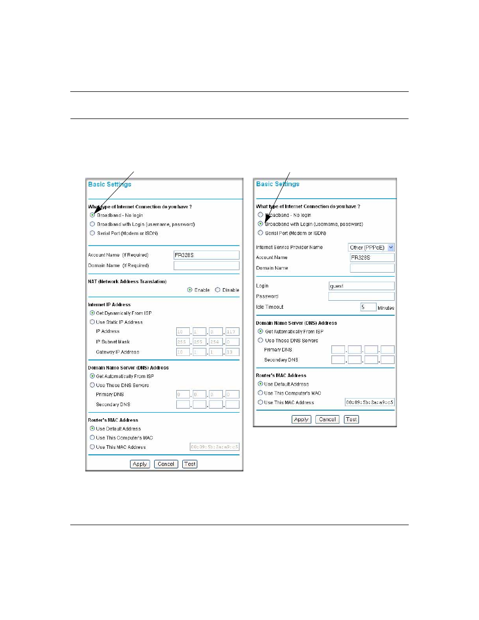 Manually configuring your internet connection, Manually configuring your internet connection -16 | NETGEAR Cable/DSL ProSafe Firewall FR328S User Manual | Page 36 / 135