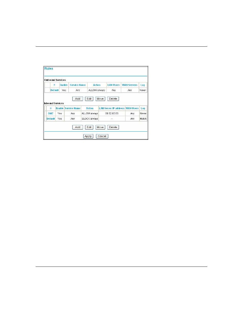 Inbound rules (port forwarding), Inbound rules (port forwarding) -7 | NETGEAR Cable/DSL ProSafe Firewall FR328S User Manual | Page 53 / 135