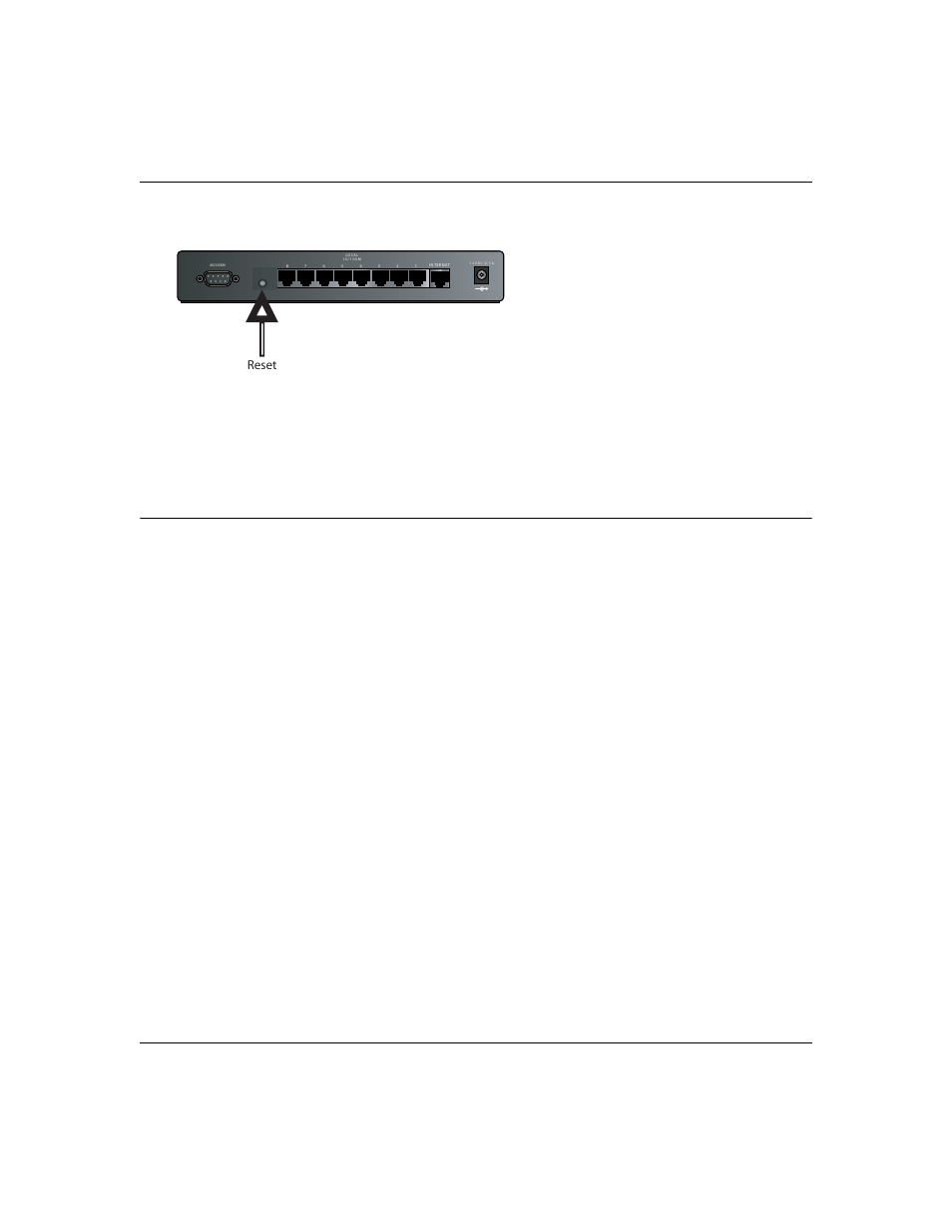 Problems with date and time, Problems with date and time -8, Figure 8-1. reset button 2 | NETGEAR Cable/DSL ProSafe Firewall FR328S User Manual | Page 94 / 135