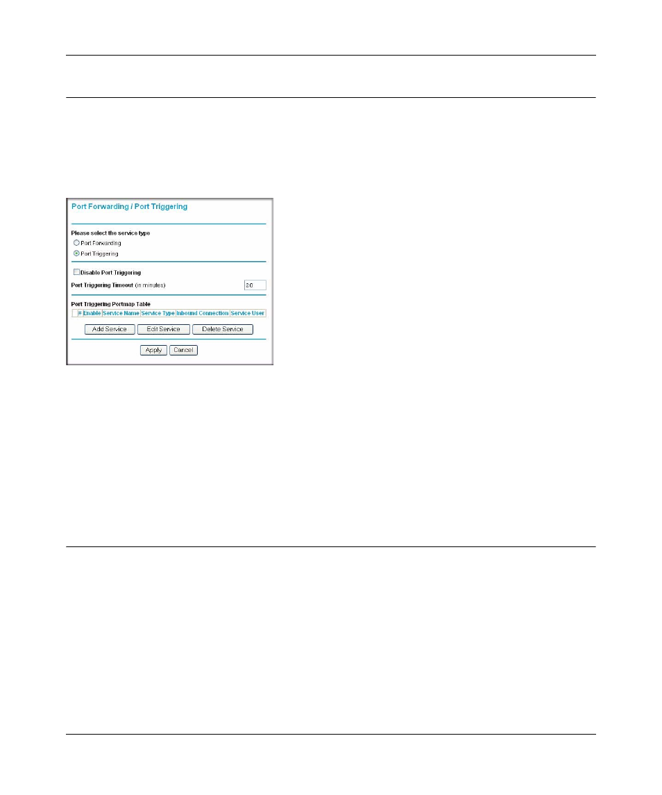 Port triggering, Setting up port triggering, Wan setup | Port triggering -3, Setting up port triggering -3, Wan setup -3 | NETGEAR MBM621 User Manual | Page 29 / 40