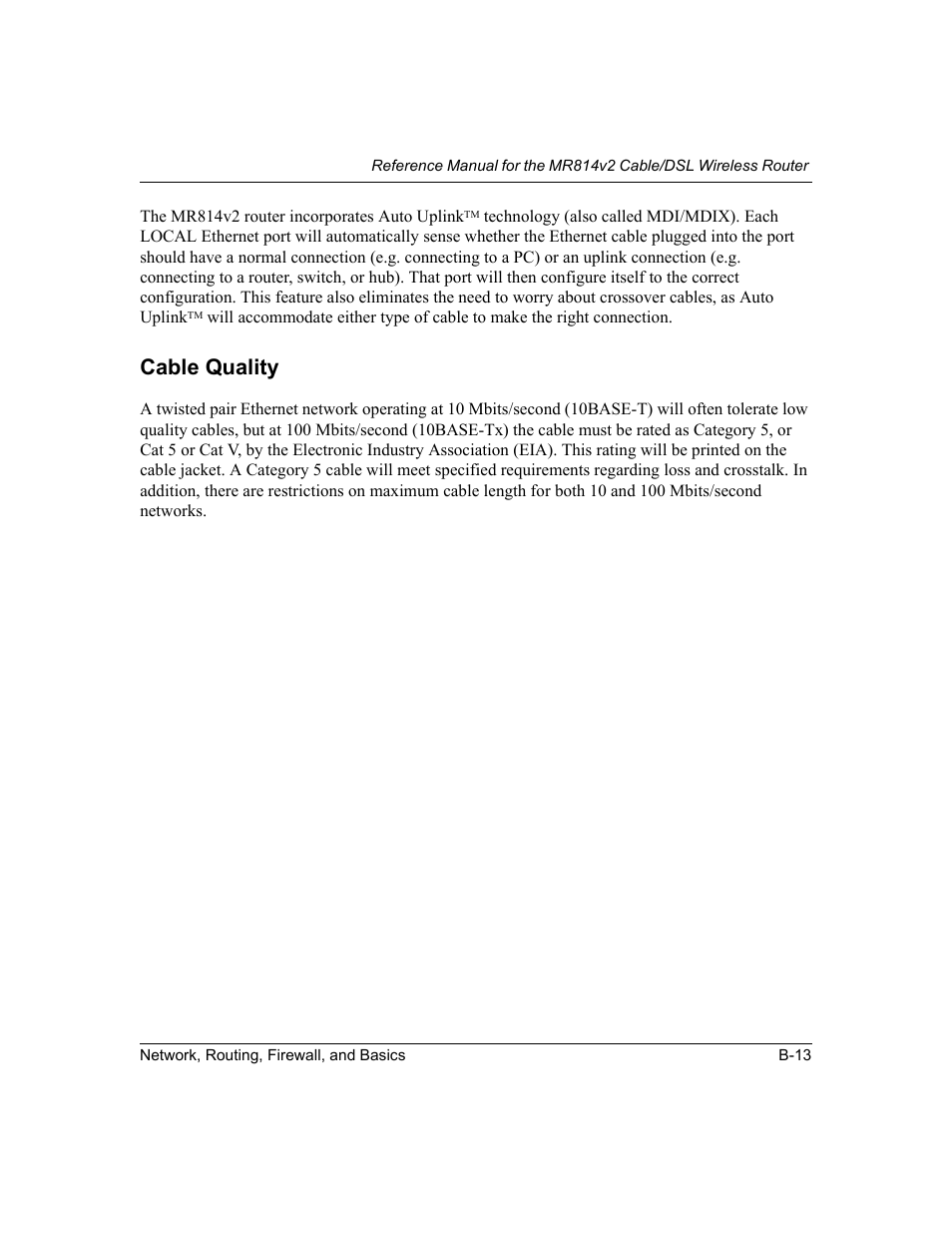 Cable quality | NETGEAR MR814v2 User Manual | Page 103 / 142