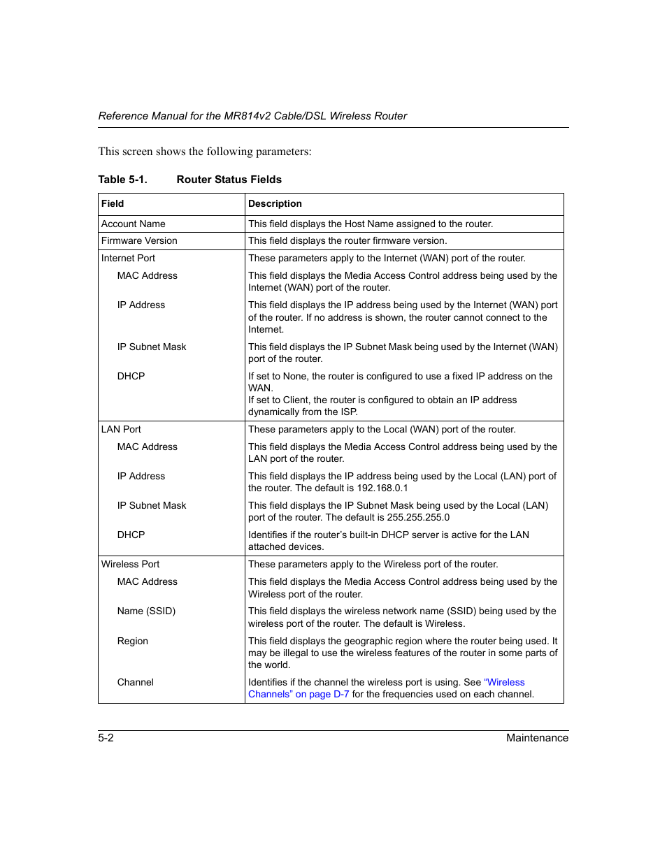 NETGEAR MR814v2 User Manual | Page 58 / 142