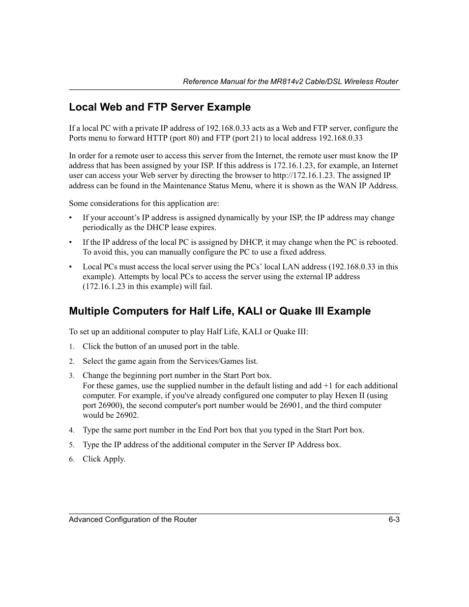 Local web and ftp server example | NETGEAR MR814v2 User Manual | Page 67 / 142