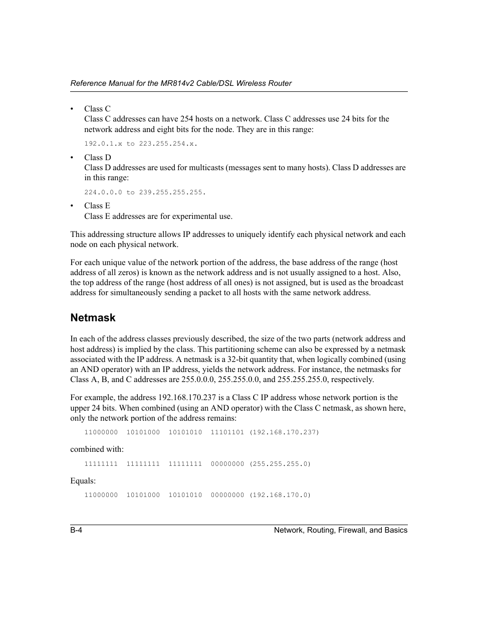 Netmask | NETGEAR MR814v2 User Manual | Page 94 / 142