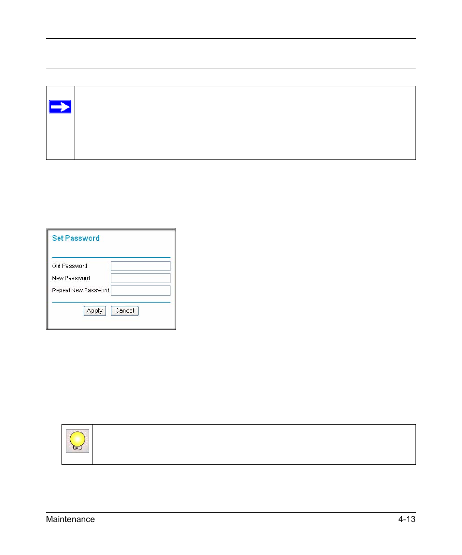 Changing the administrator password, Changing the administrator password -13 | NETGEAR KWGR614 User Manual | Page 57 / 94