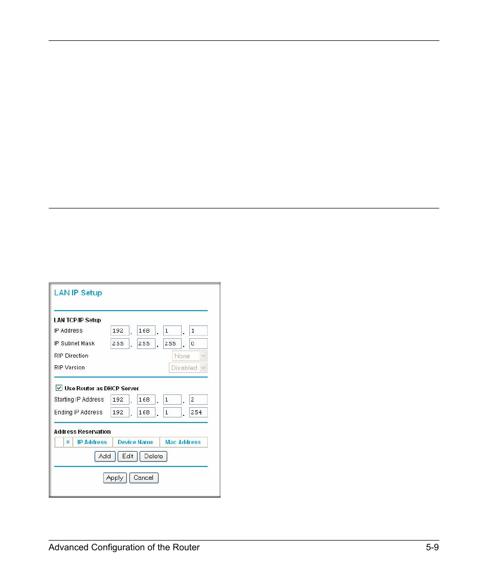 Setting the mtu size, Using the lan ip setup options, Setting the mtu size -9 | Using the lan ip setup options -9 | NETGEAR KWGR614 User Manual | Page 67 / 94