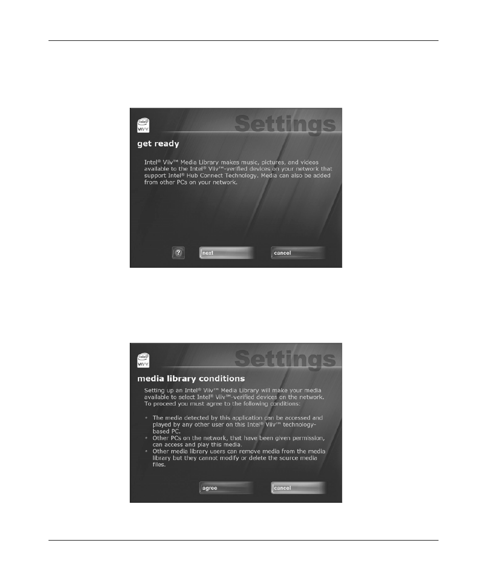 Setting up the intel® viiv™ media library, Setting up the intel® viiv™ media library -8 | NETGEAR Digital Entertainer EVA700 User Manual | Page 30 / 62