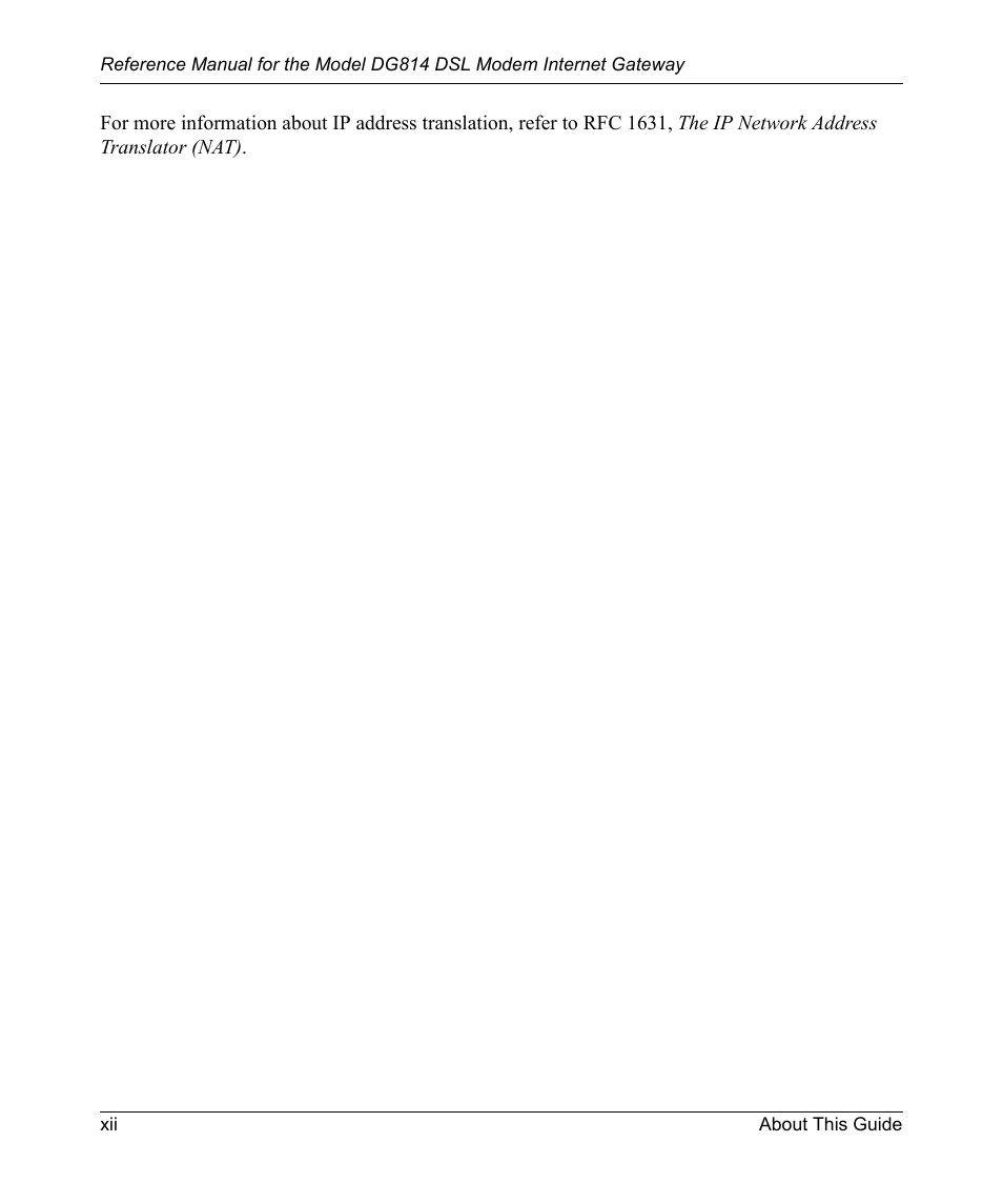NETGEAR DSL Modem Internet Gateway DG814 User Manual | Page 12 / 110