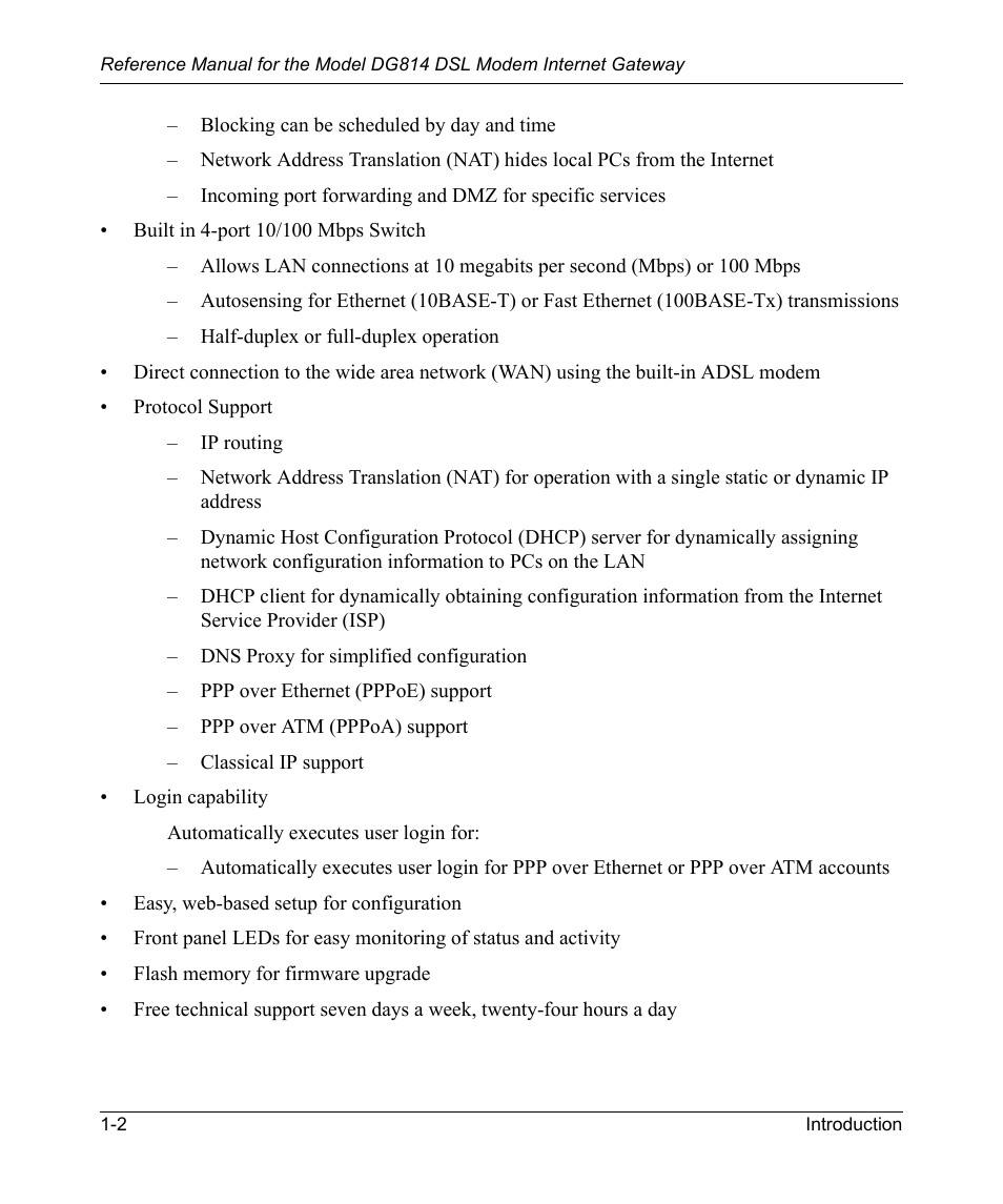 NETGEAR DSL Modem Internet Gateway DG814 User Manual | Page 16 / 110