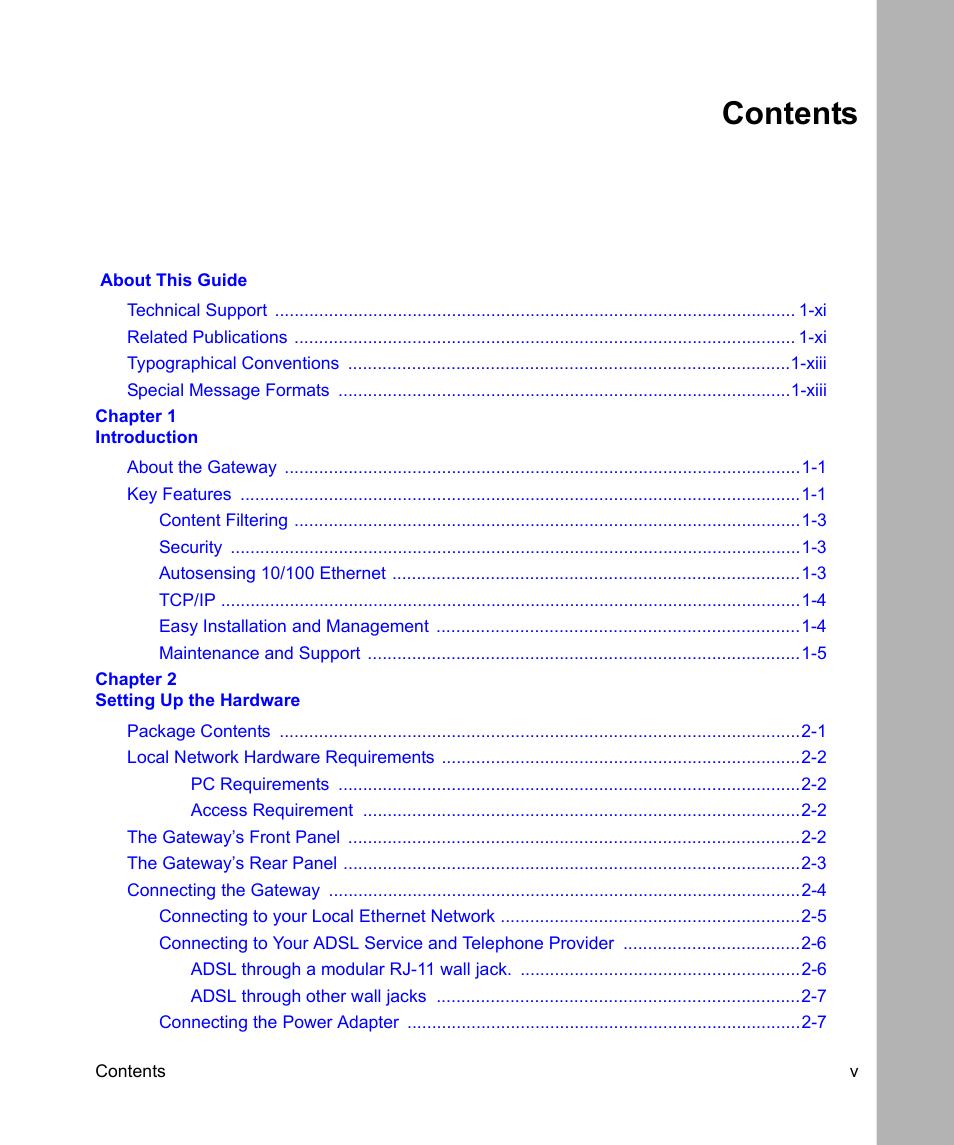 NETGEAR DSL Modem Internet Gateway DG814 User Manual | Page 5 / 110