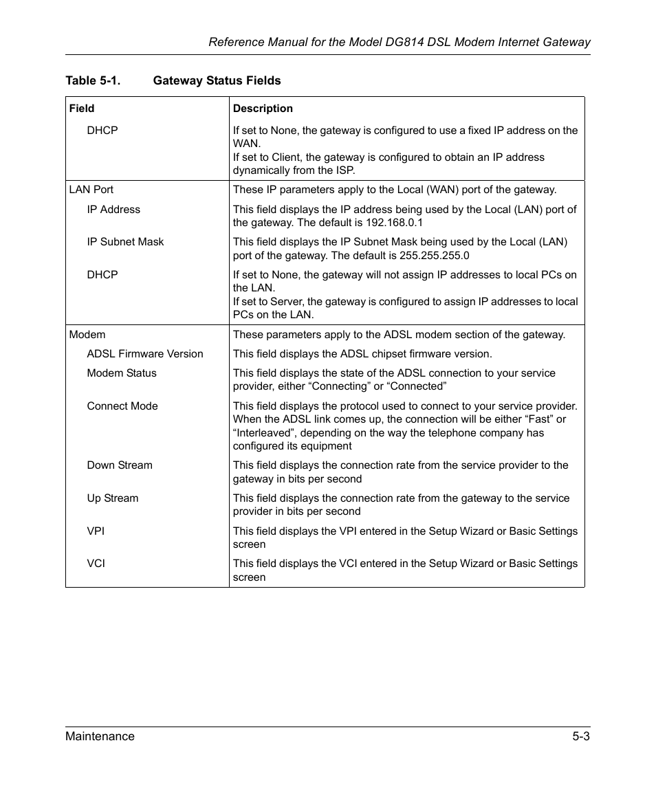 NETGEAR DSL Modem Internet Gateway DG814 User Manual | Page 57 / 110