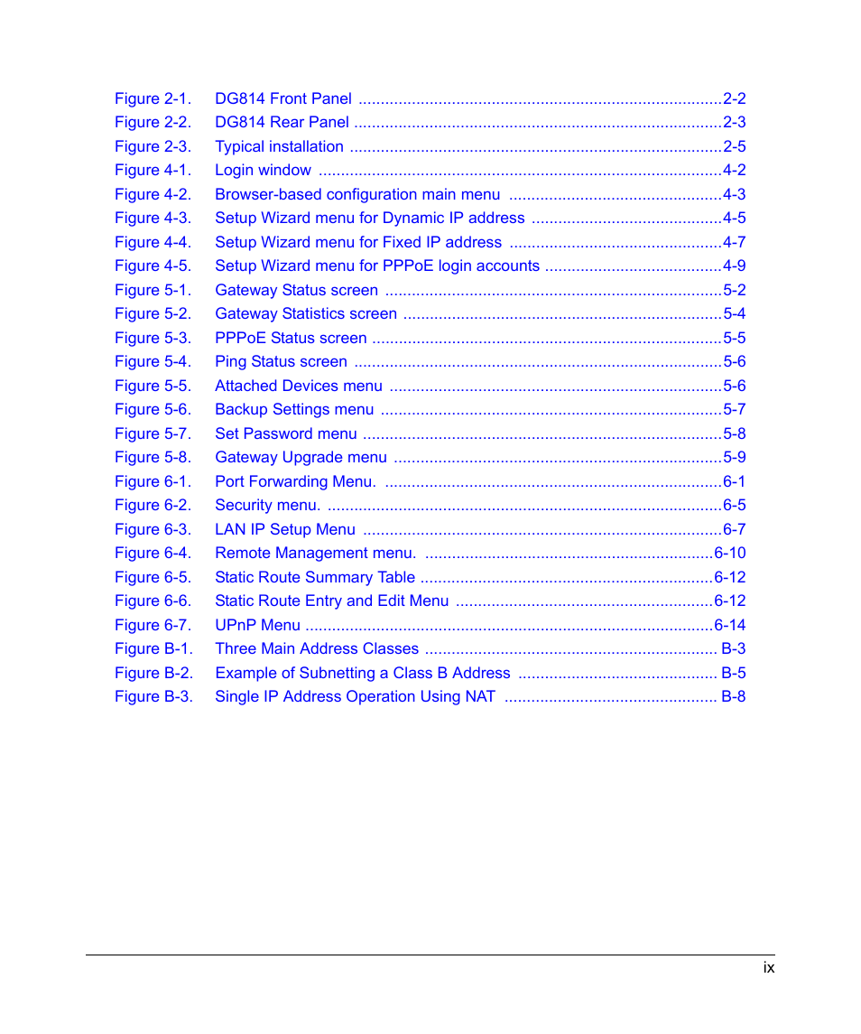 NETGEAR DSL Modem Internet Gateway DG814 User Manual | Page 9 / 110