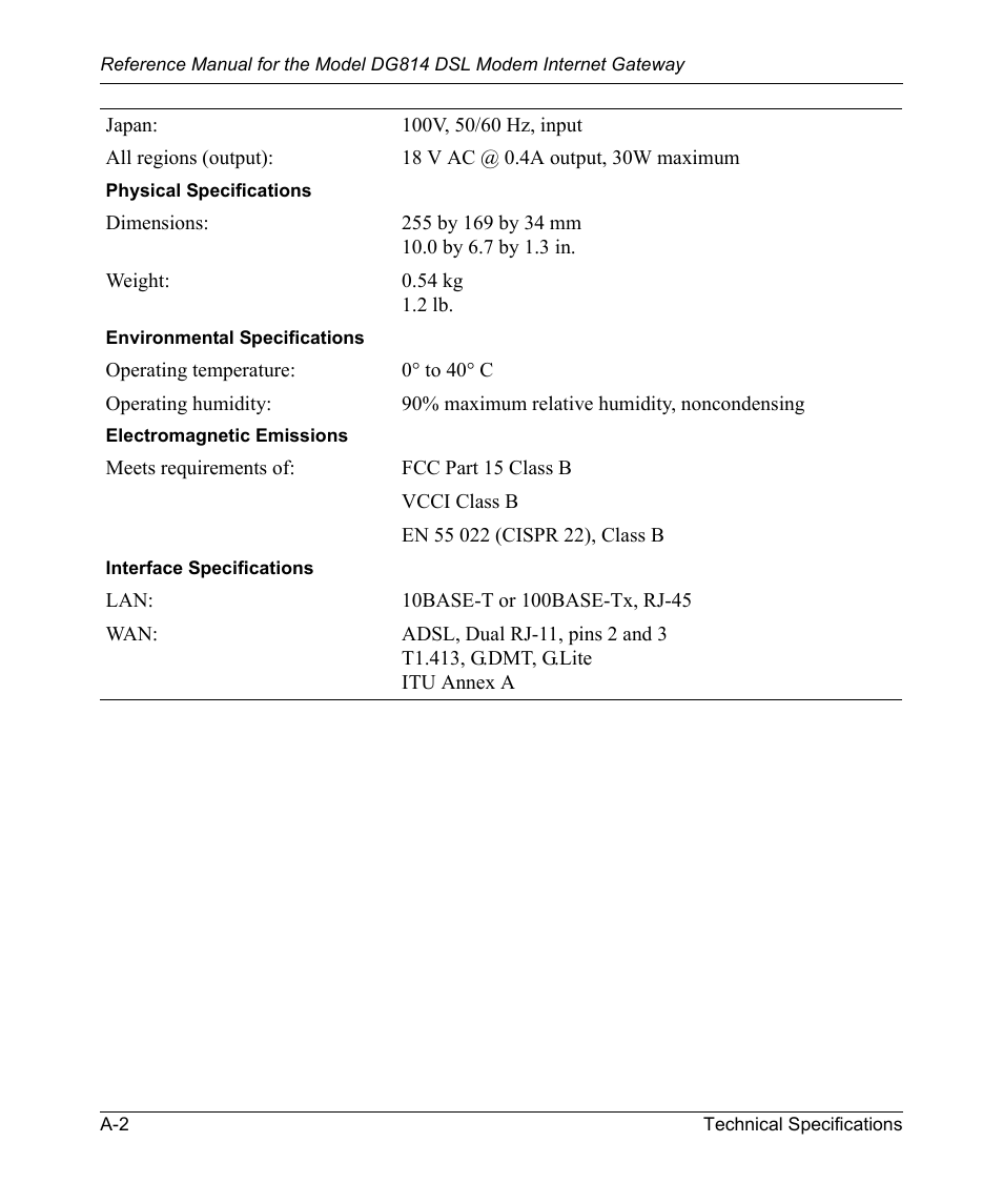 NETGEAR DSL Modem Internet Gateway DG814 User Manual | Page 90 / 110