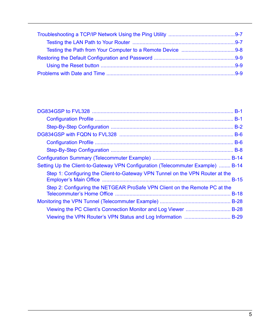 NETGEAR DG834GSP User Manual | Page 11 / 208