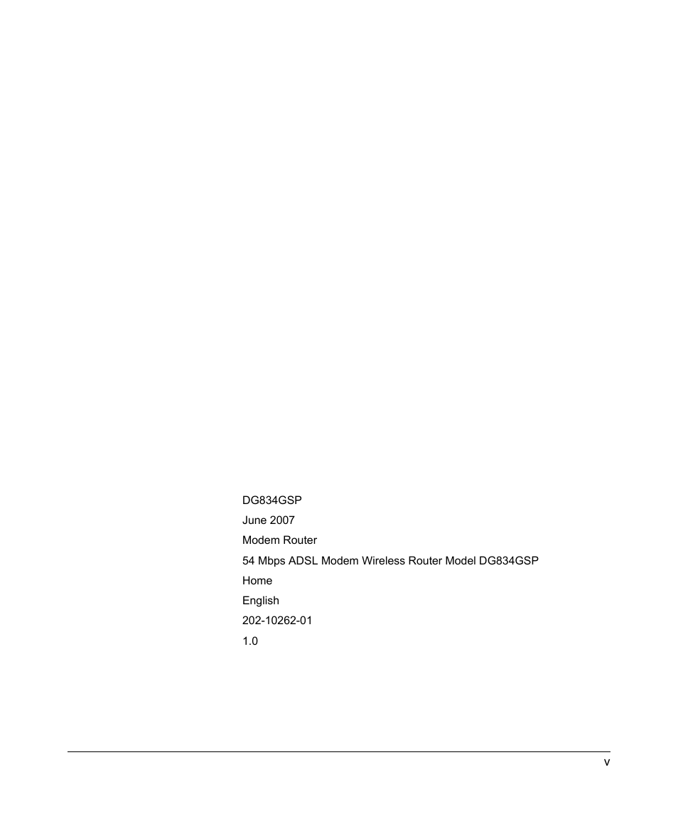 NETGEAR DG834GSP User Manual | Page 5 / 208